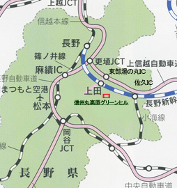 長野県　別荘　田舎暮らし　地図